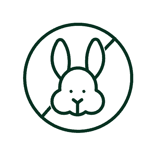 Animierte Grafik mit Symbol für tierversuchsfreie Kosmetik und Produkte bei Vitori.de