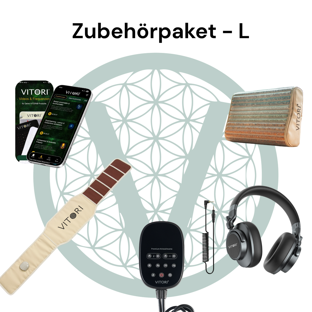 Zubehörpaket Kristallmatte L (Upgrade Controller, App, Kissen, Nox, Bezug, Gürtel)